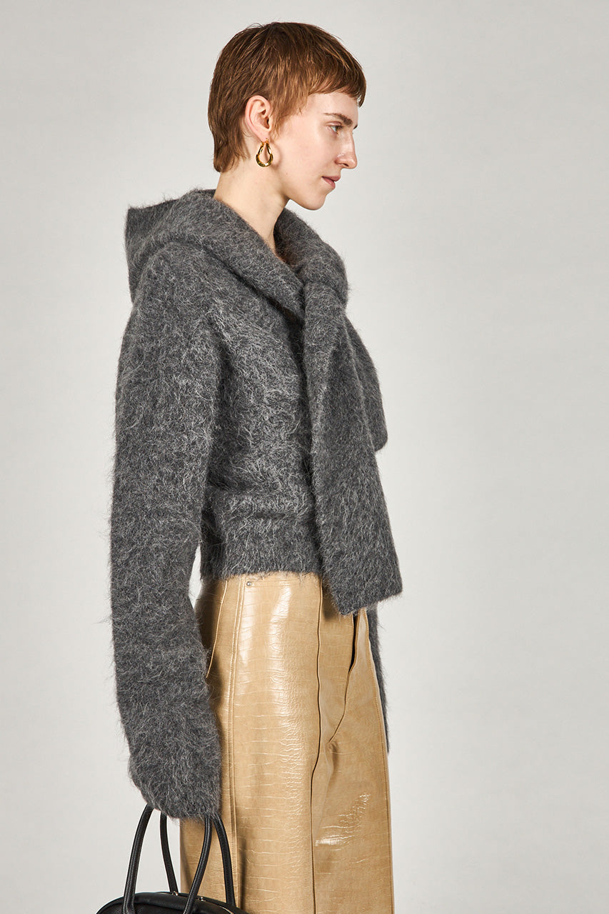 Alpaca Blend 2-Way Hoodie - 2025 WINTER