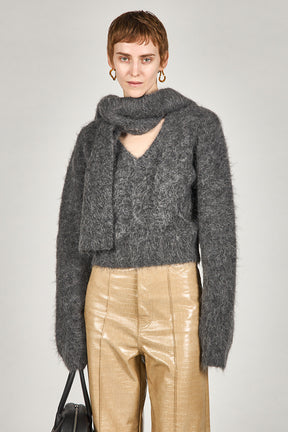 Alpaca Blend 2-Way Hoodie - 2025 WINTER