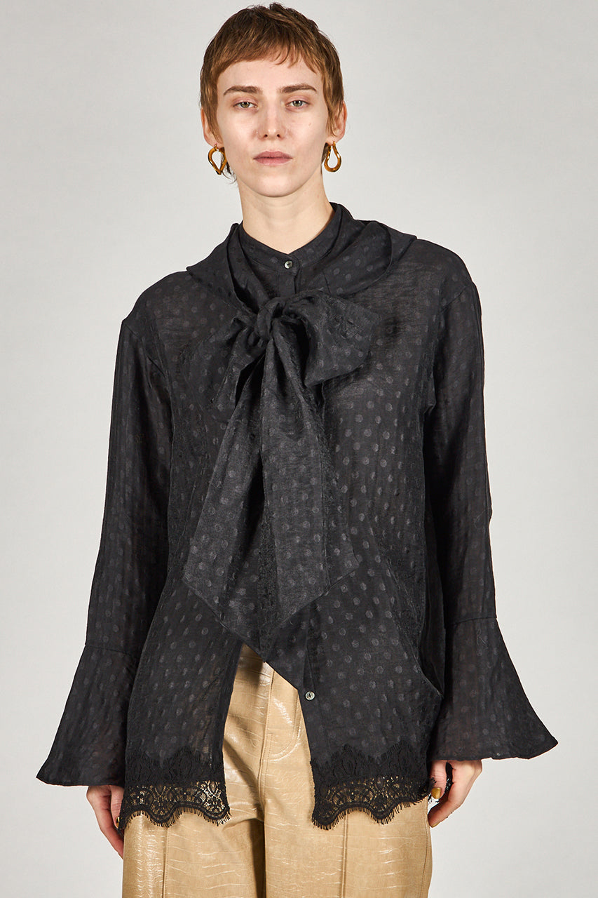 Bow tie shirt - 2025 AUTUMN