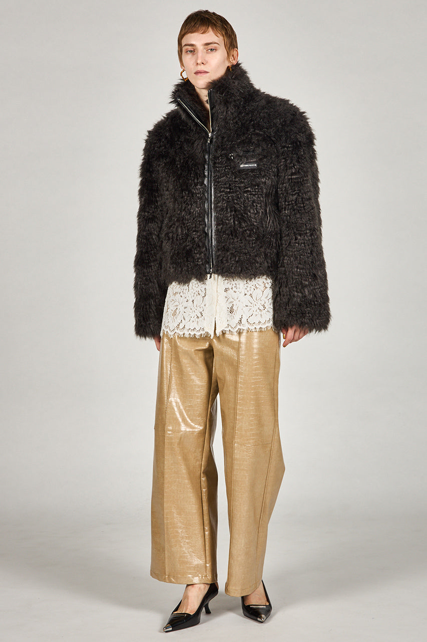Synthetic Leather Press Pants - 2025 WINTER