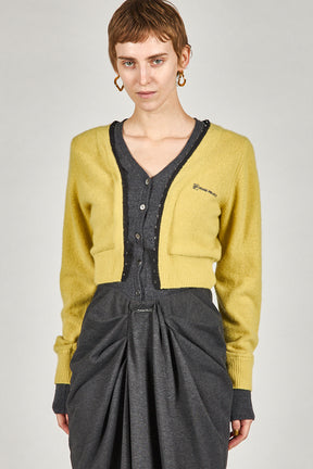 V-Neck Layered Cardigan - 2025 AUTUMN