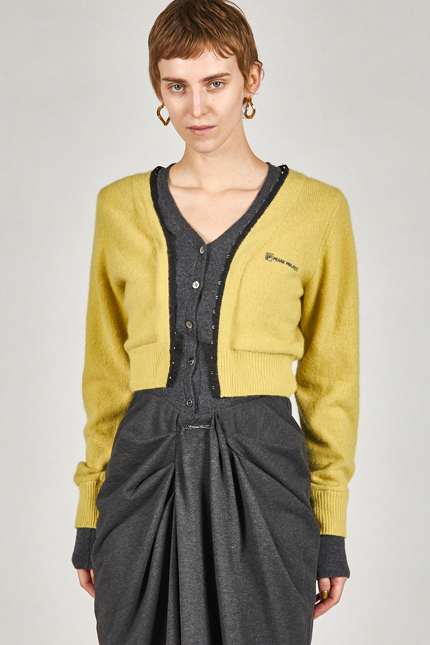 V-Neck Layered Cardigan - 2025 AUTUMN