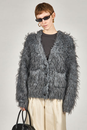 Shaggy Knit Cardigan - 2025 WINTER
