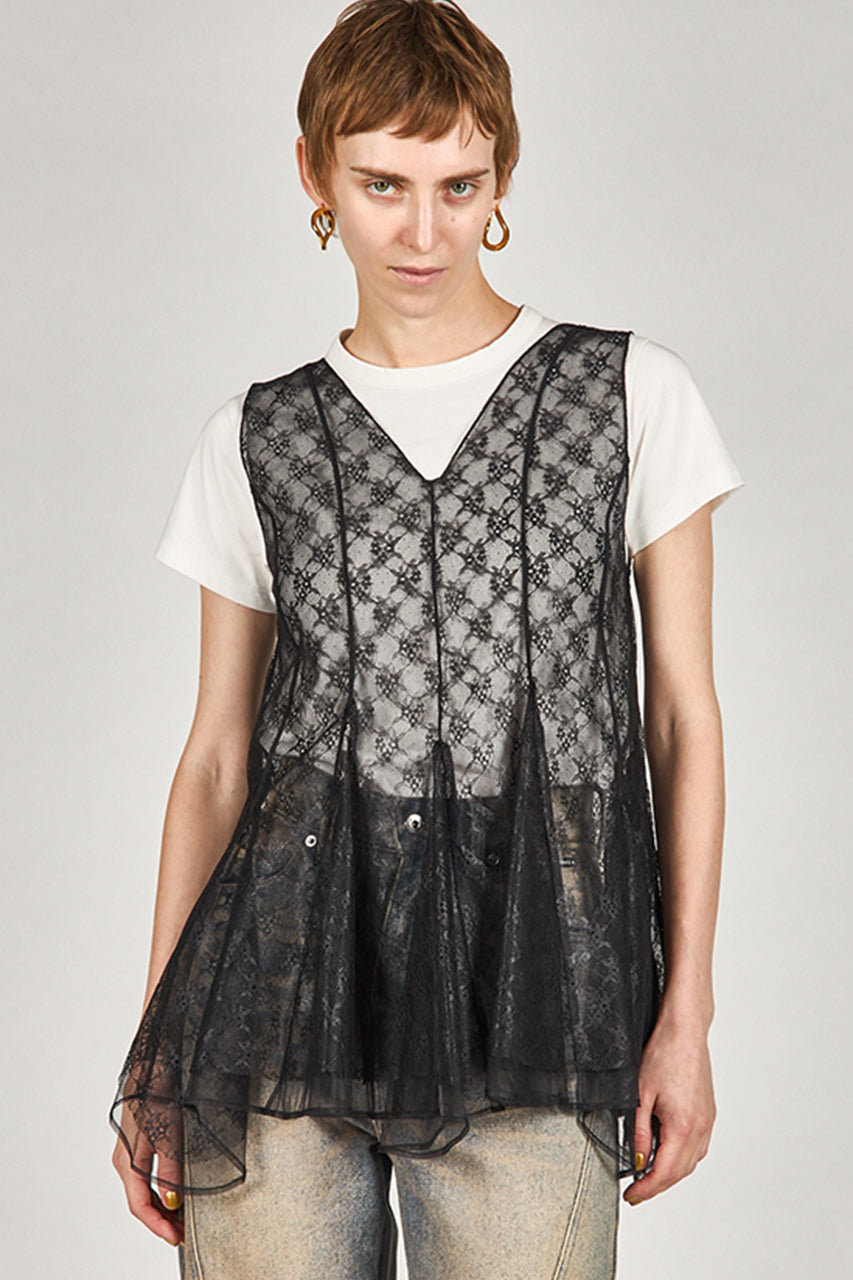 Random Hem Lace Top
