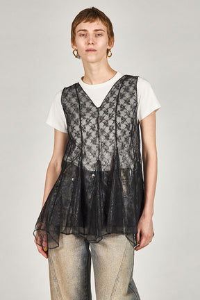 Random Hem Lace Top