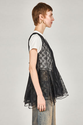 Random Hem Lace Top