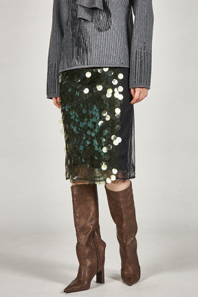 Sequin Midi Skirt