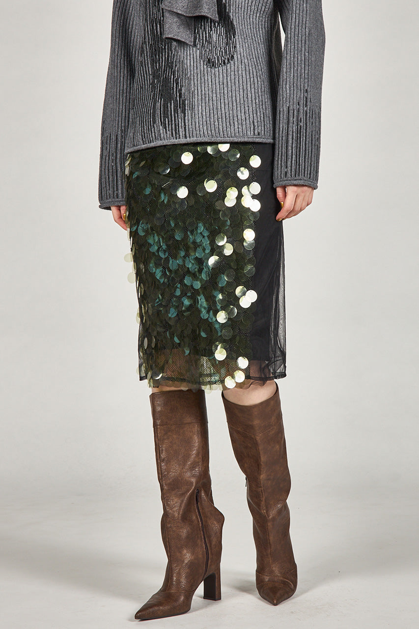 Sequin Midi Skirt