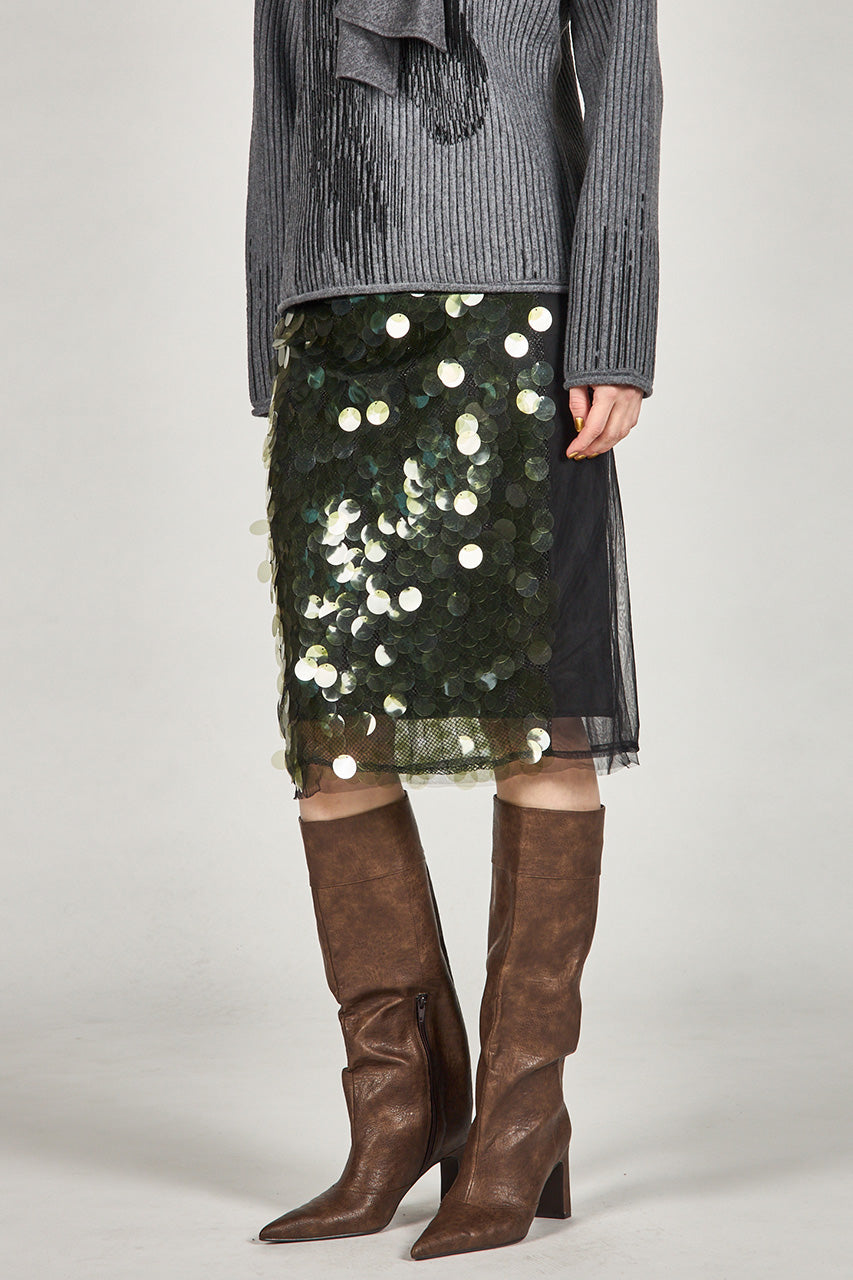 Sequin Midi Skirt