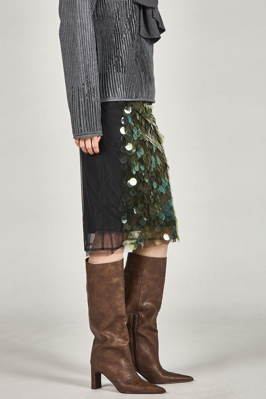 Sequin Midi Skirt