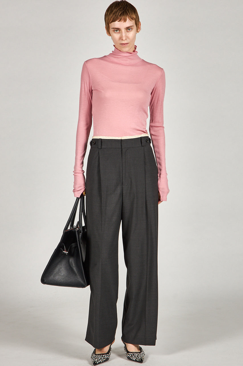 Pure Merino Wool Turtleneck Top