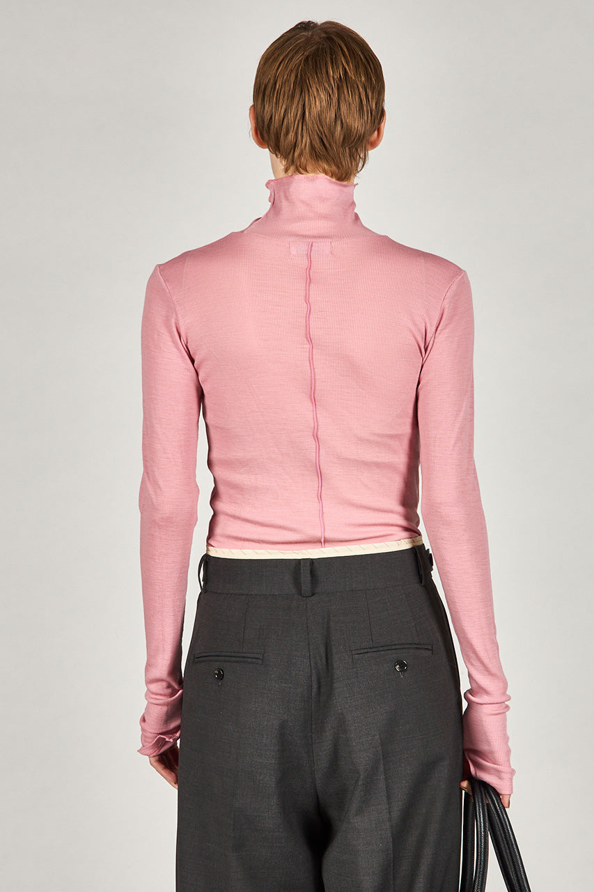 Pure Merino Wool Turtleneck Top