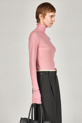 Pure Merino Wool Turtleneck Top