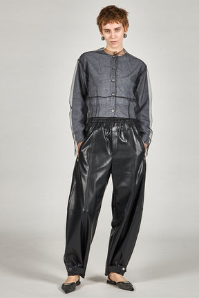 Faux Leather Jogger Pants