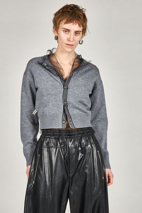 Reversible Tulle Knit Cardigan - 2025 WINTER