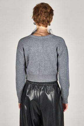 Reversible Tulle Knit Cardigan - 2025 WINTER