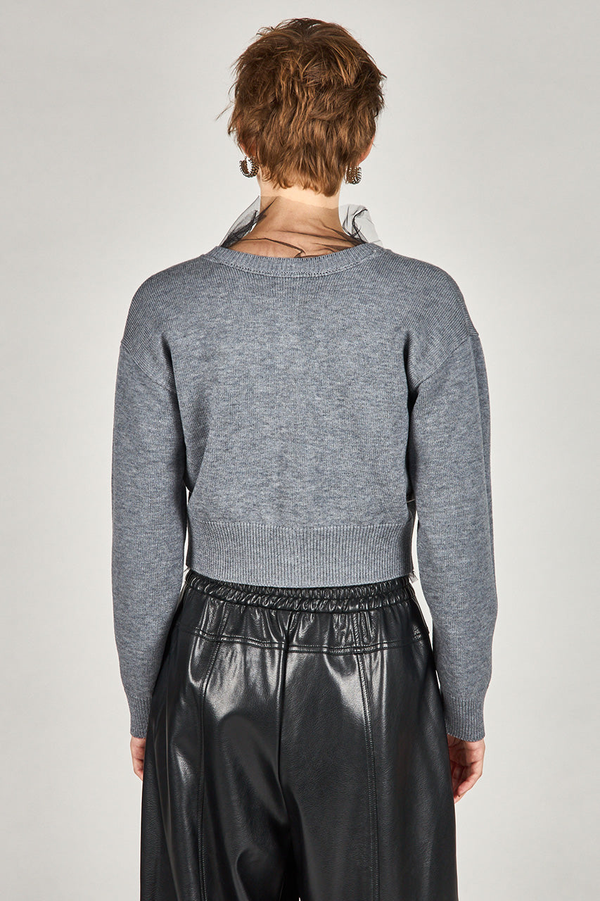 Reversible Tulle Knit Cardigan - 2025 WINTER