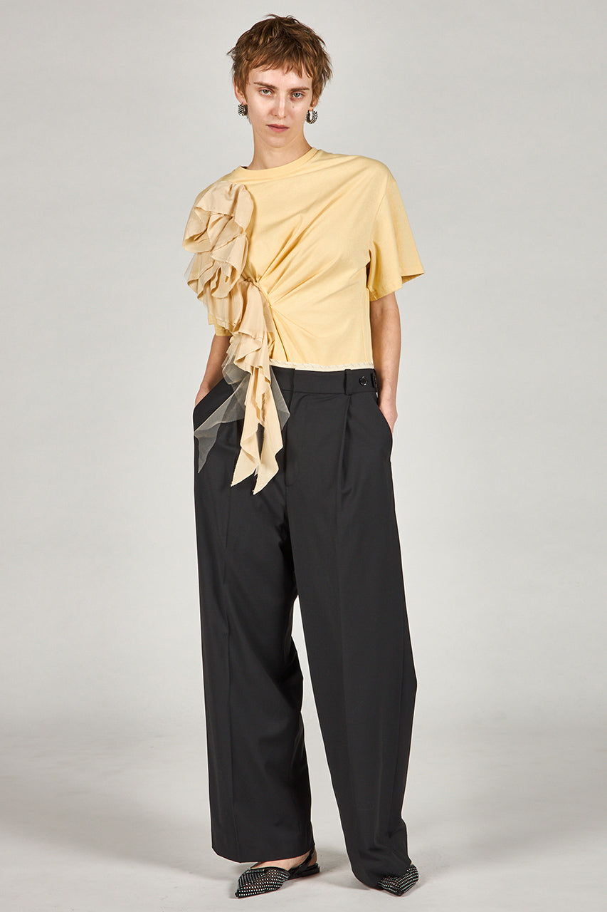 Rose Ruffled T-Shirt