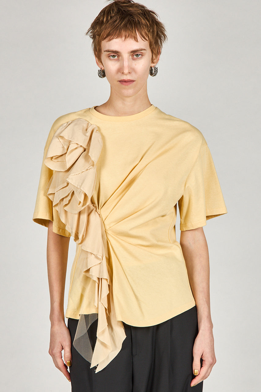 Rose Ruffled T-Shirt