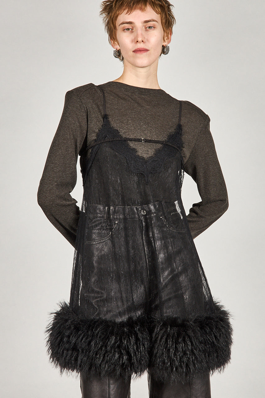 Fur Trim Baby Doll