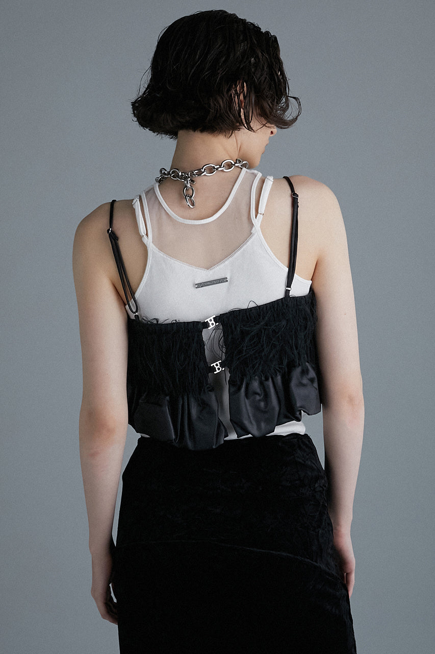 깃털 PEPLUM BUSTIER