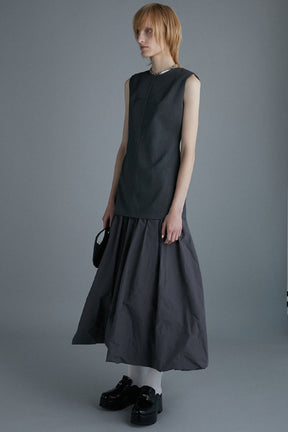 【PRE ORDER】Back Open Layered Dress