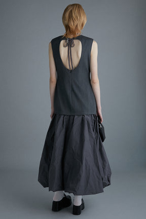 Back Open Layered Dress