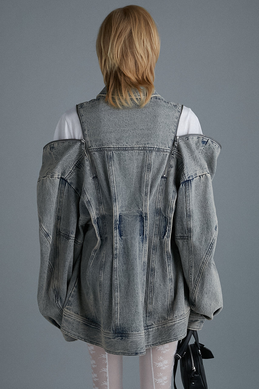 [24Autumn PRE ORDER] Zip Denim Shirt Blouson