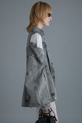 [24AUTUMN PRE ORDER] ZIP DENIM SHIRS BLOUSON