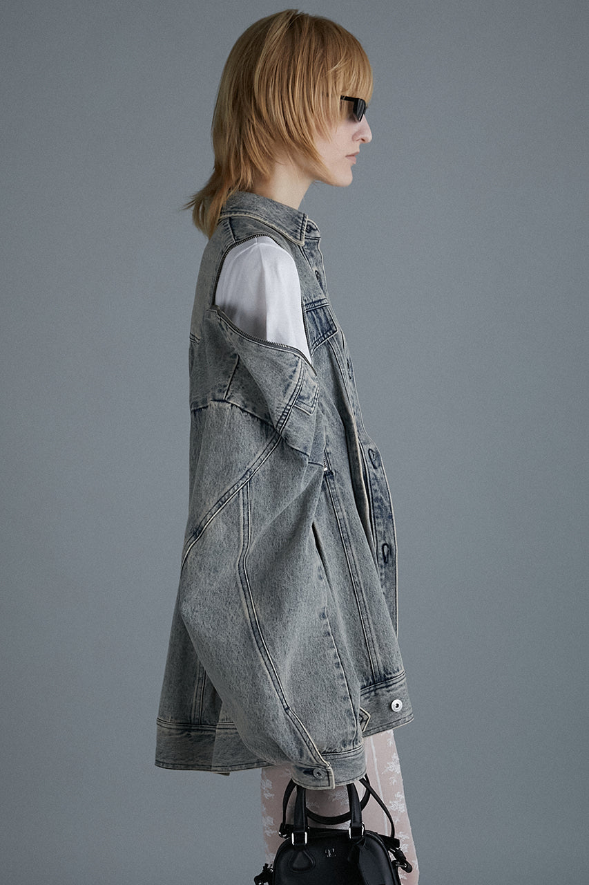 [24Autumn PRE ORDER] Zip Denim Shirt Blouson