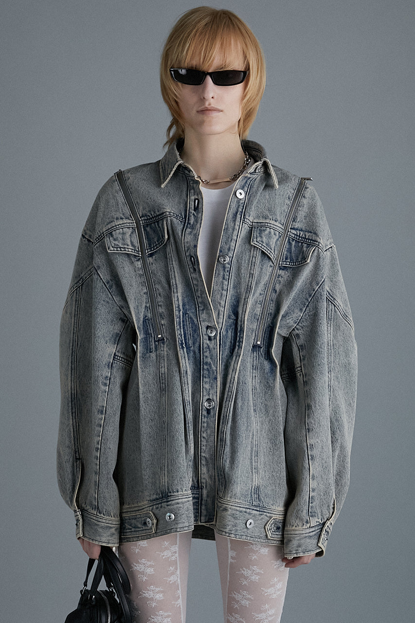 [24Autumn PRE ORDER] Zip Denim Shirt Blouson