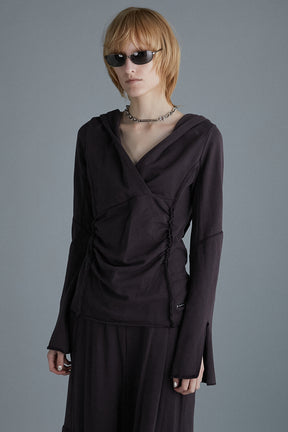 Drape Hoodie Top