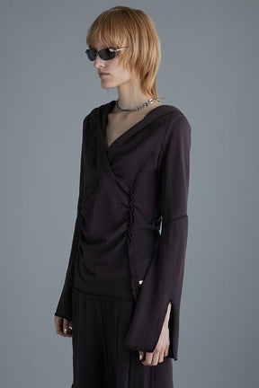 [24 Autumn預訂] Drape Hoodie Top