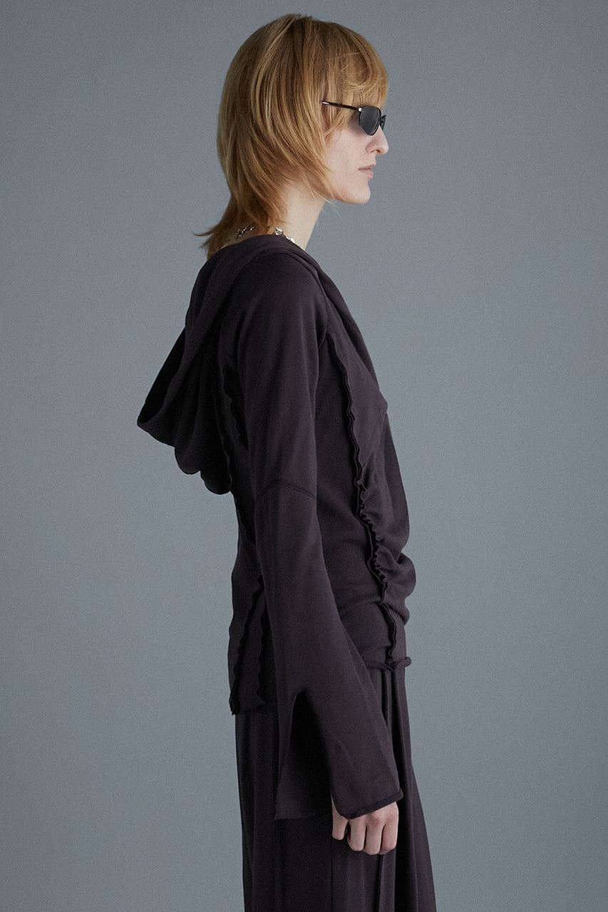 [24 Autumn预订] Drape Hoodie Top