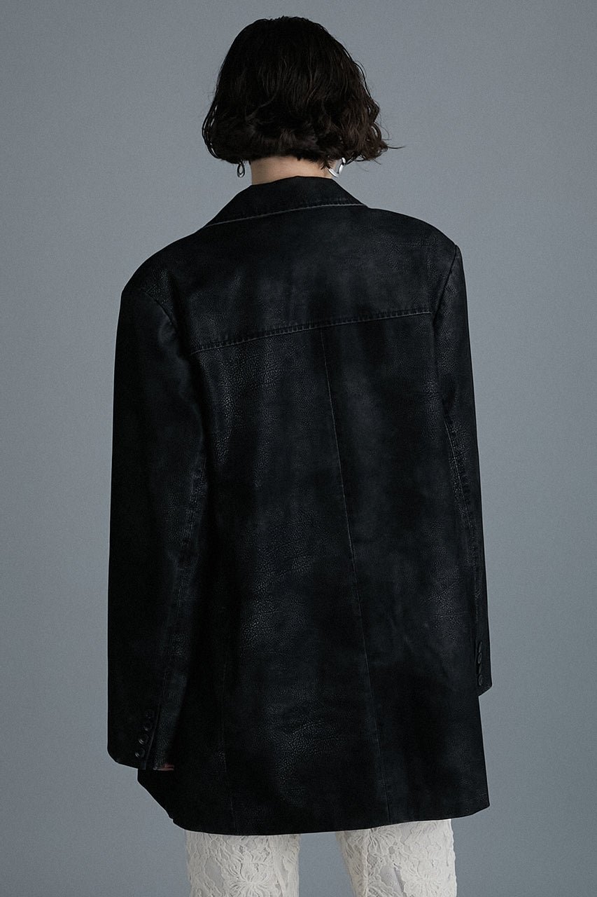 [24Autumn PRE ORDER] Italian Vegan Leather Washed Blouson