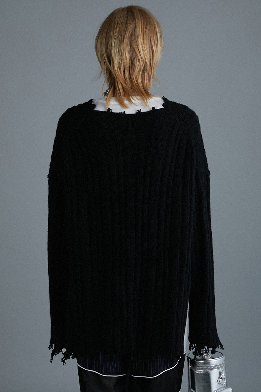 [24Autumn PRE ORDER] PLUNGE NECK KNIT