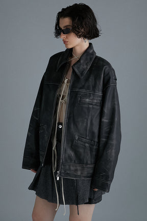 【24AUTUMN PRE ORDER】Padded SHEEP Leather Blouson