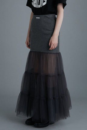 [24Autumn PRE ORDER] TULLE Docking Volume Skirt