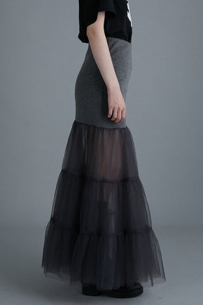 [24Autumn PRE ORDER] TULLE Docking Volume Skirt