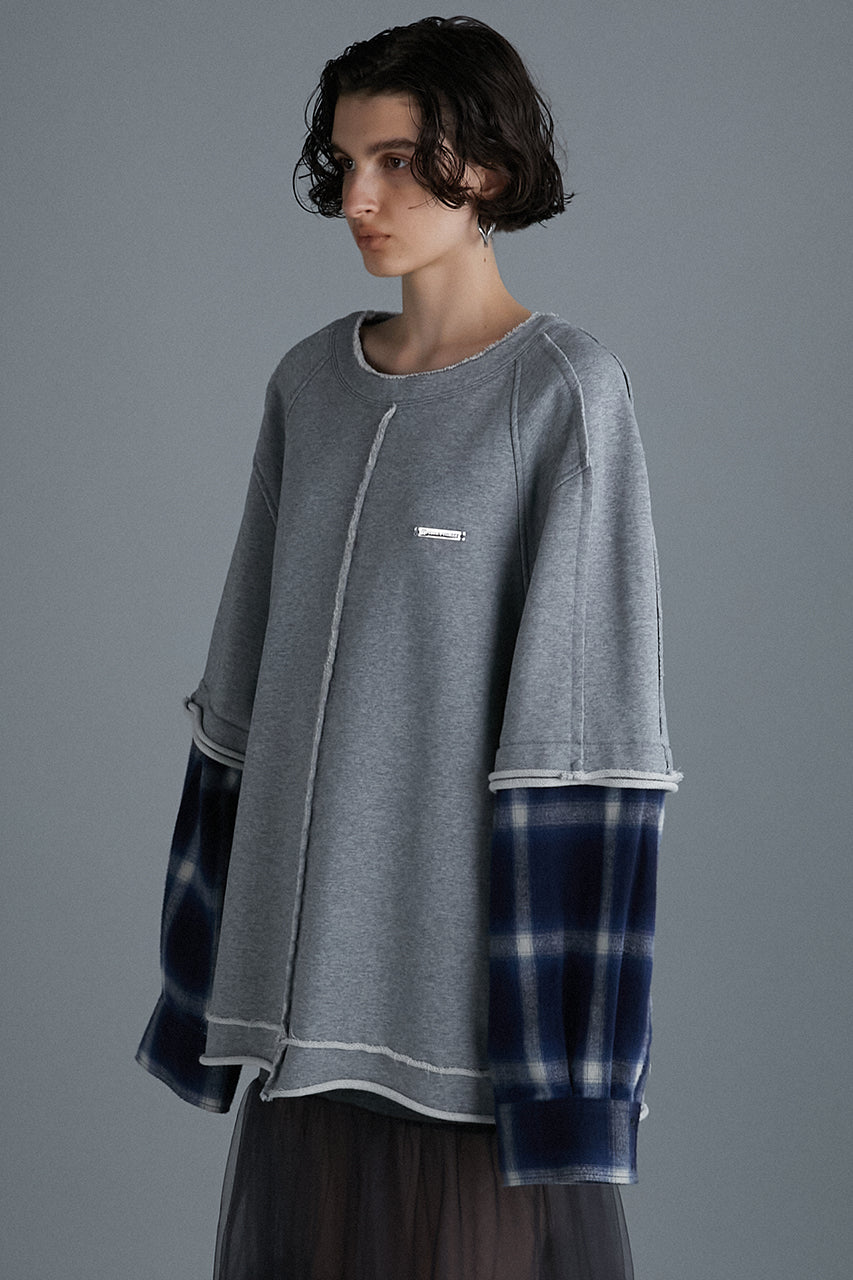 [24Autumn PRE ORDER] Shirt Layered Sweatshirt