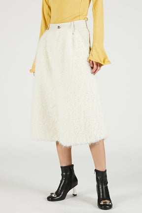 Fur Combination Half Pants - 2025 WINTER
