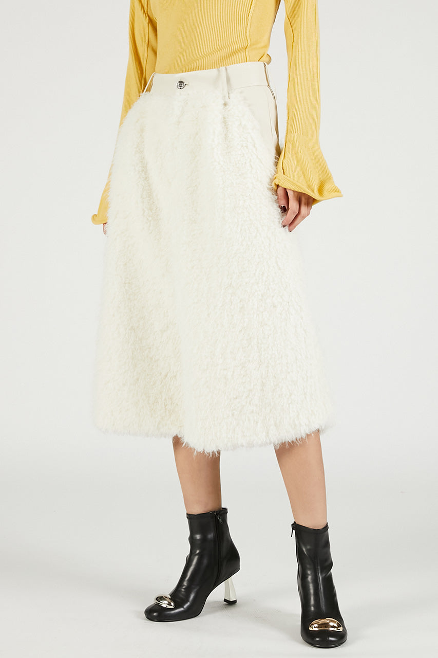 Fur Combination Half Pants - 2025 WINTER
