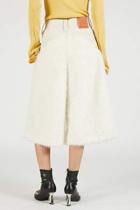 Fur Combination Half Pants - 2025 WINTER