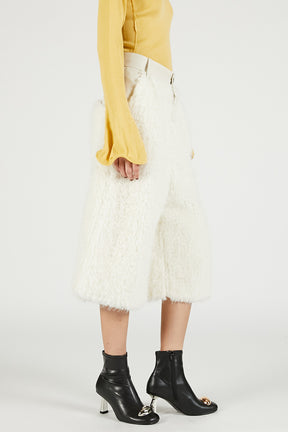Fur Combination Half Pants - 2025 WINTER