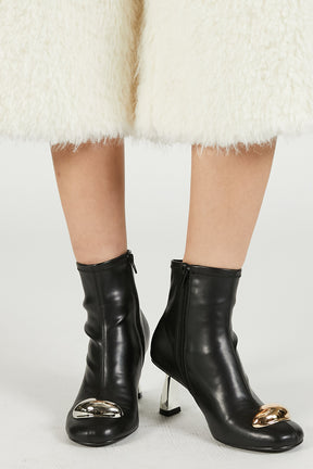 Metal Heel Stretch Short Boots - 2025 WINTER