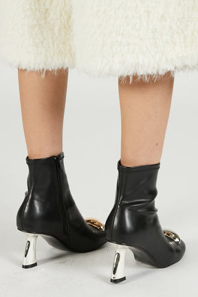 Metal Heel Stretch Short Boots - 2025 WINTER
