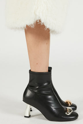 Metal Heel Stretch Short Boots - 2025 WINTER