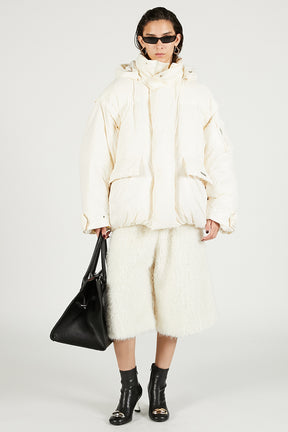 Fur Combination Half Pants - 2025 WINTER