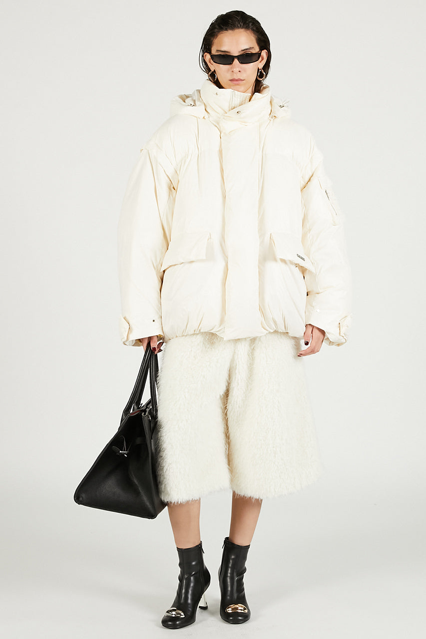 Fur Combination Half Pants - 2025 WINTER