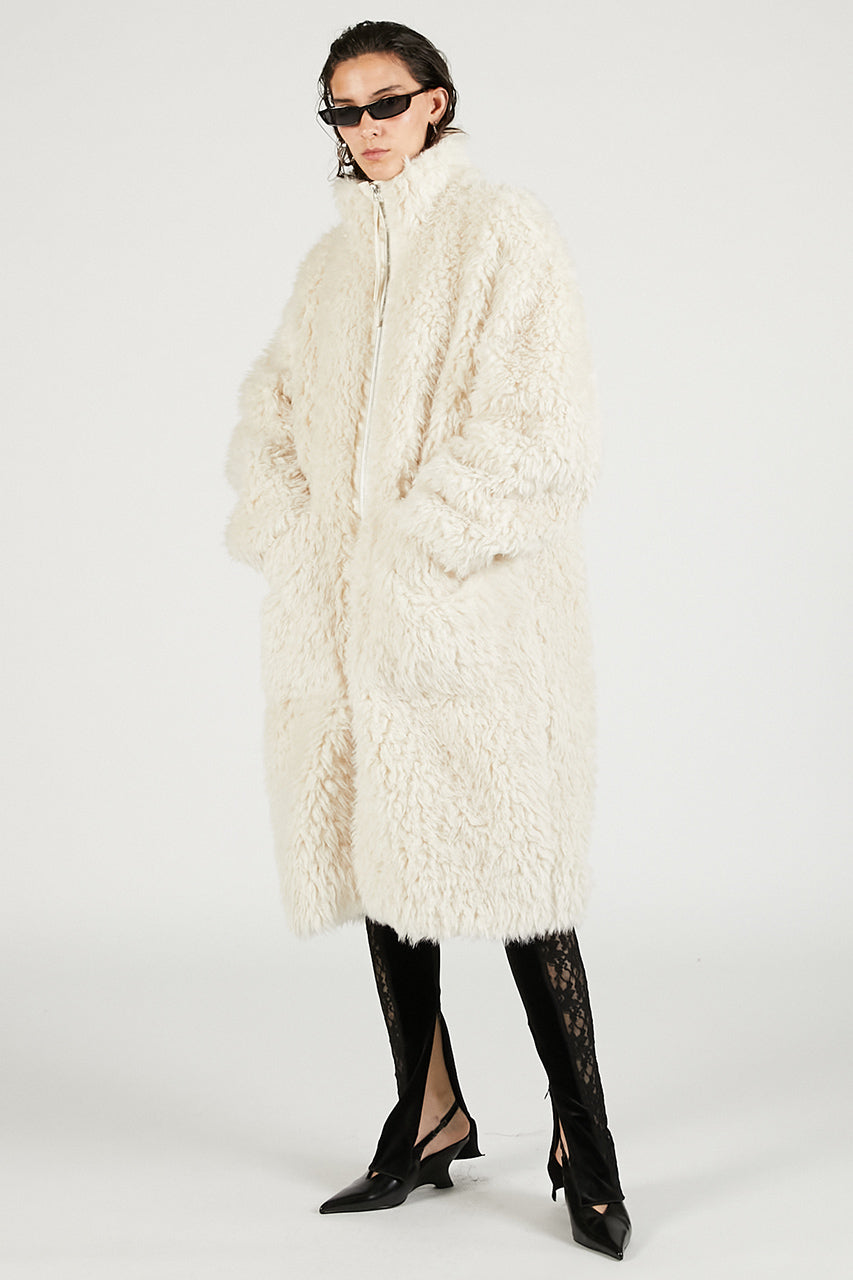 Synthetic Fur Long Coat - 2025 WINTER